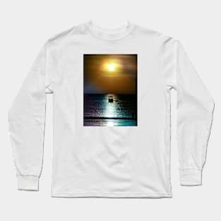 Sunset sky over the sea Long Sleeve T-Shirt